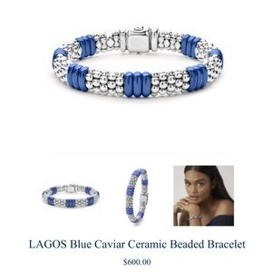 NEW IN BOX - LAGOS Blue Caviar Ceramic Rope Bracelet